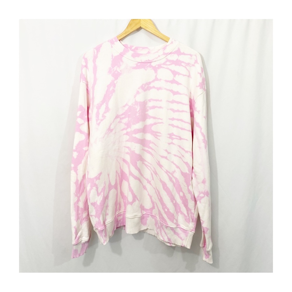 COTTON CITIZEN Brooklyn Oversized Crewneck Tie Dye Pullover Sweatshirt L